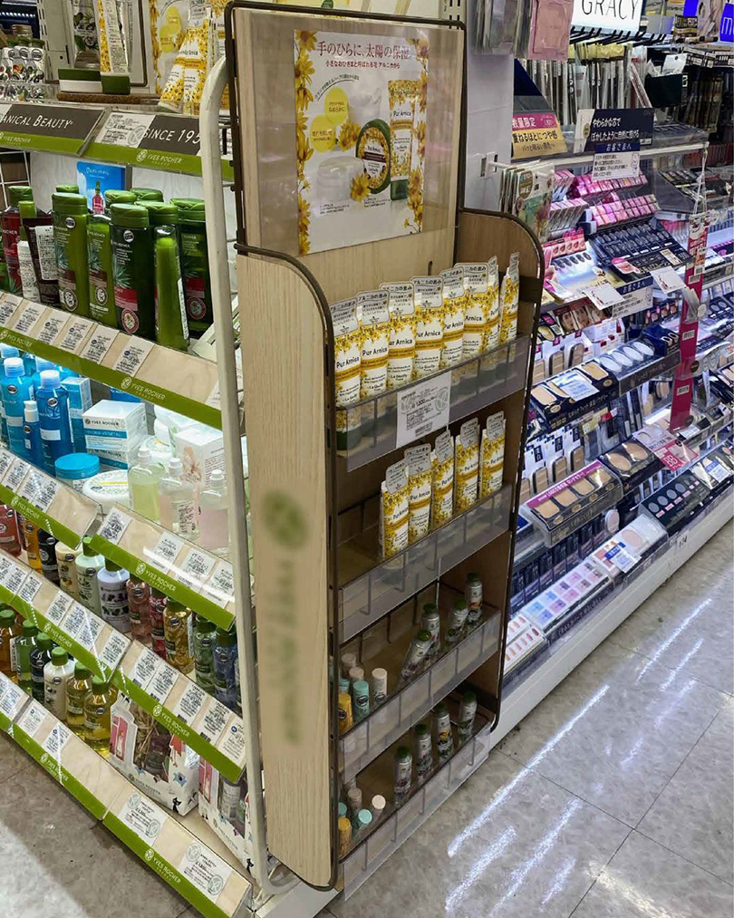 化粧品用ハンガー什器